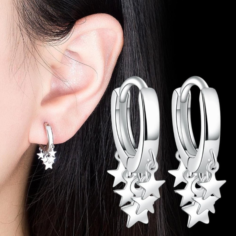 925 Sterling Silver High Quality silver Earrings for Woman, K036